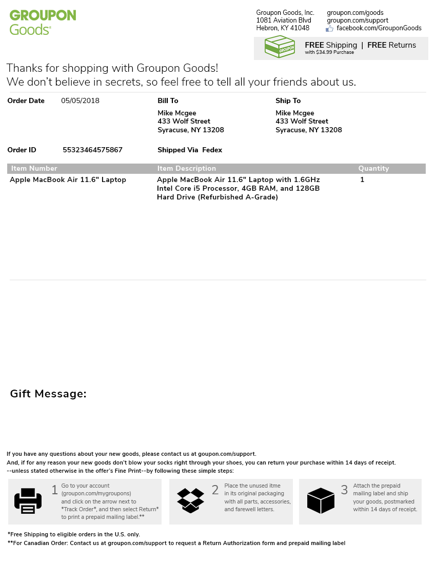 Groupon Goods Packing Slip Template Groupon Goods Packing Slip Template