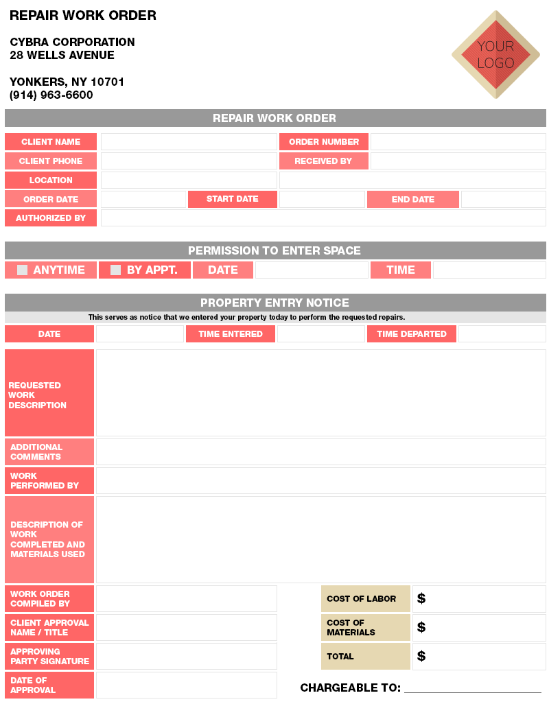 Work Order Template